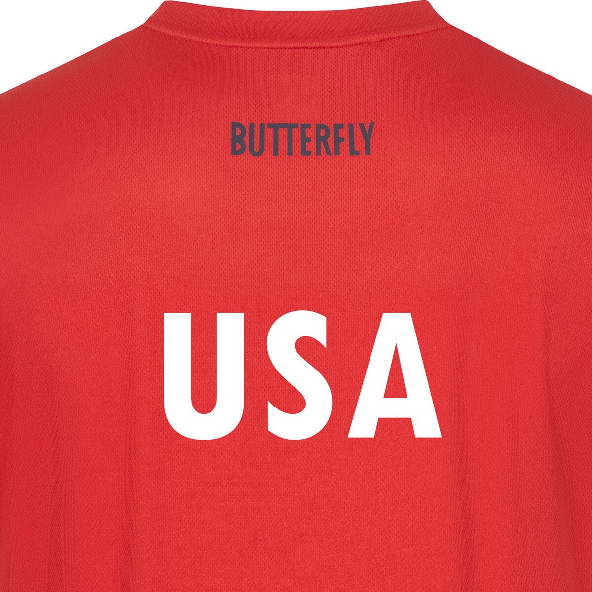 Butterfly USA Team 23 Practice Shirt: Close-up of rear of the shirt